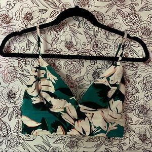 Forever 21 multi-colored green floral bralette top